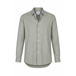 Charles Tyrwhitt 16.5 35 Classic Fit No Iron Dress Shirt Green Check 100% Cotton